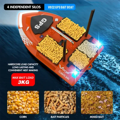 Bateau d'appâtage télécommandé en ABS – image 2