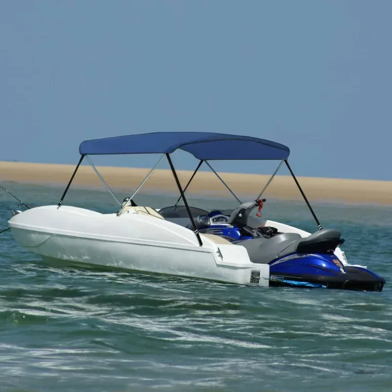 Bimini bleu marine à 2 arceaux, 180 cm