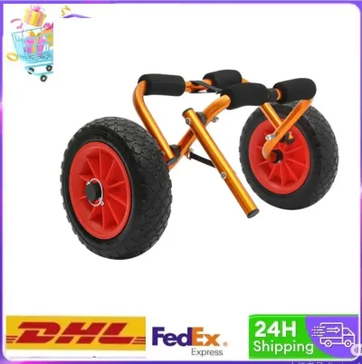 Chariot pliable de kayak en aluminium orange