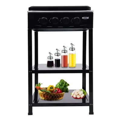 Cuisinière à gaz portable 4 brûleurs noire – image 3