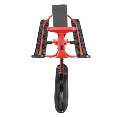 Luge à volant rouge et noire, acier et PU – image 3