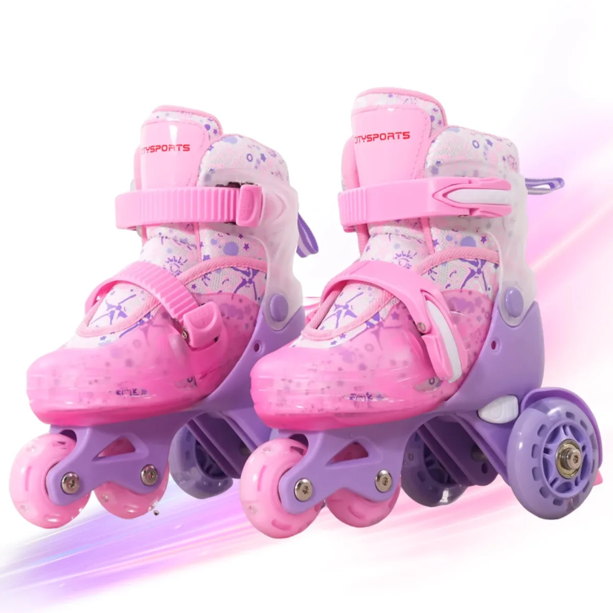 Patins à roulettes enfant lumineux réglables