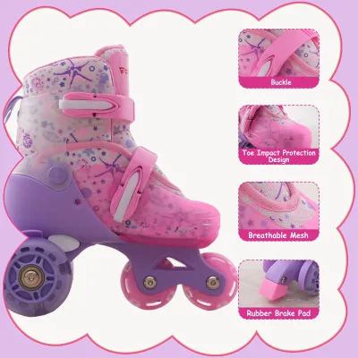 Patins à roulettes enfant lumineux réglables – image 2
