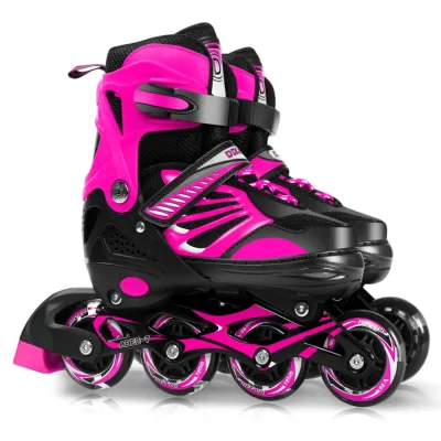 Patins à roulettes lumineux ajustables