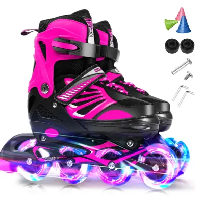 Patins à roulettes lumineux ajustables – image 3