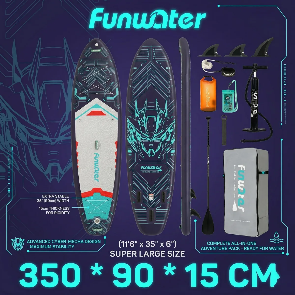 Planche de paddle gonflable en PVC 350 cm