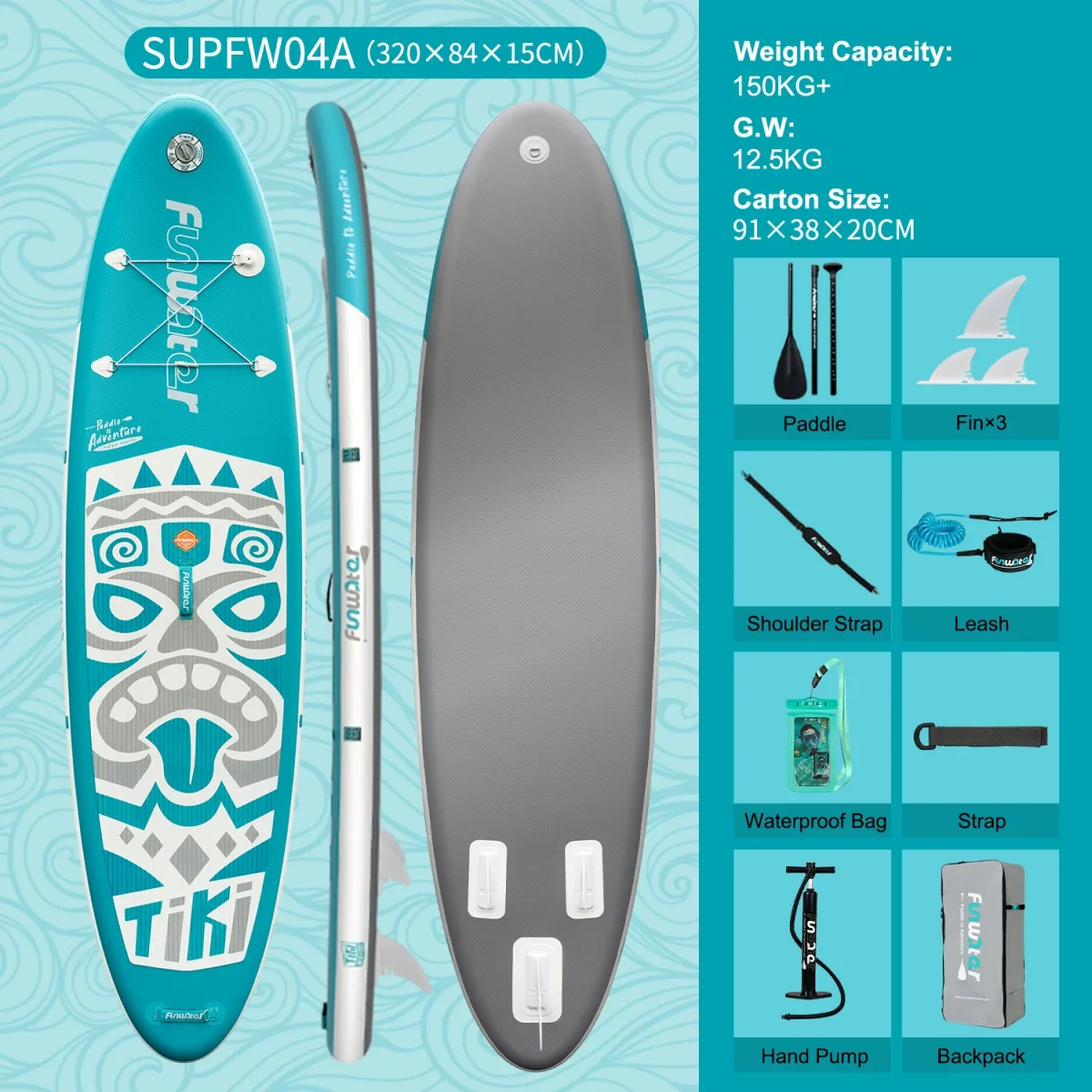 Planche de stand-up paddle gonflable 320 cm