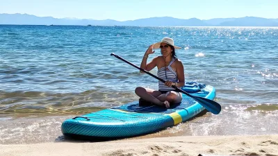 Planche de SUP gonflable bleue 350 cm – image 3