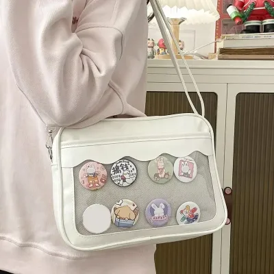Sac à bandoulière transparent à glissière – image 2