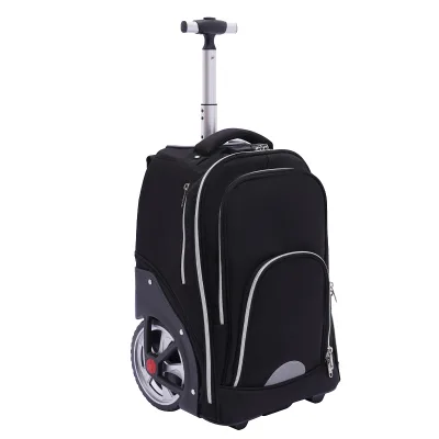 Sac à dos à roulettes 45 L noir avec cadenas – image 3