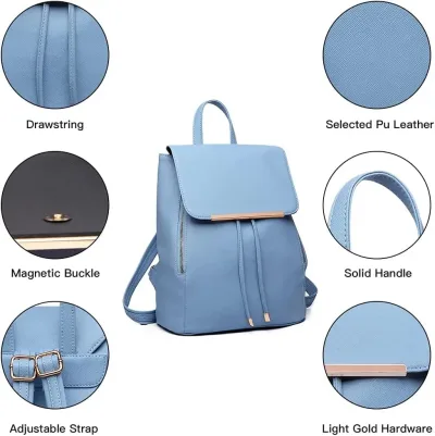 Sac à dos en simili cuir pour femme – image 3