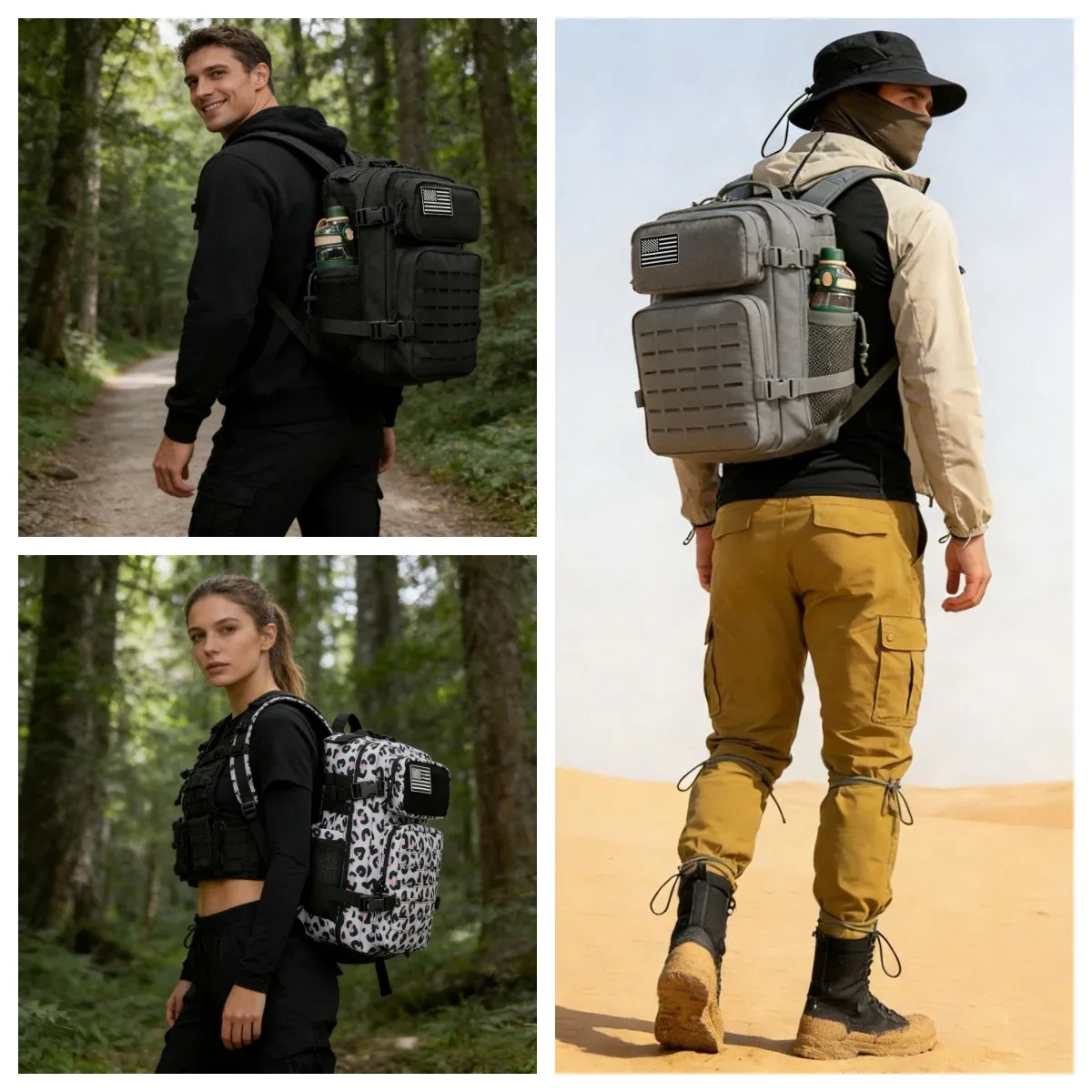 Sac à dos tactique 25 L en polyester