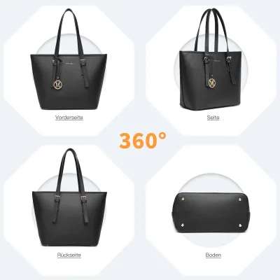 Sac fourre-tout femme en simili cuir – image 3