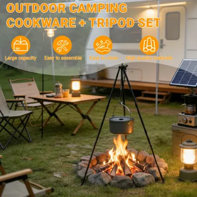 Support de barbecue trépied de camping – image 2