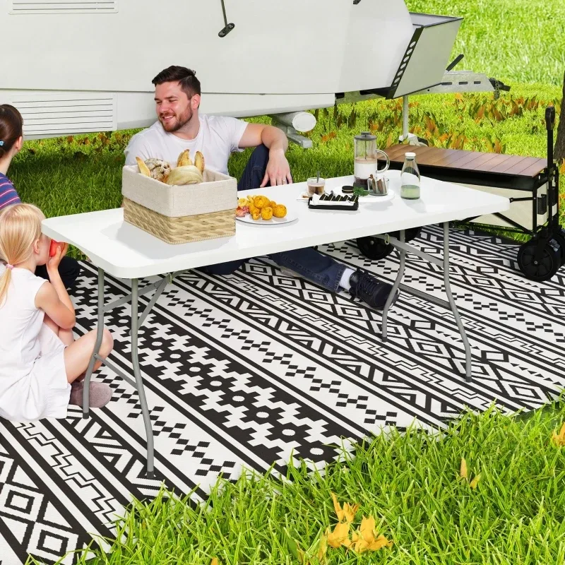 Table de camping pliante blanche